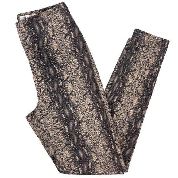 Wild Honey Women's Snakeskin Print Leggings Size S Brown - Picture 1 of 13